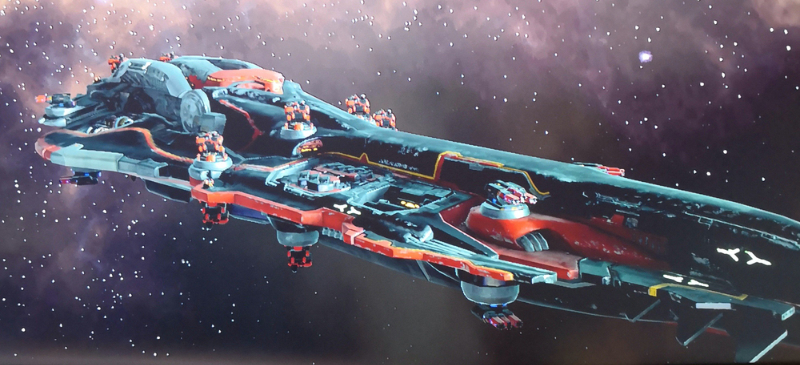 Same ship minutes later in game